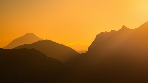 Sunset over the Mountains